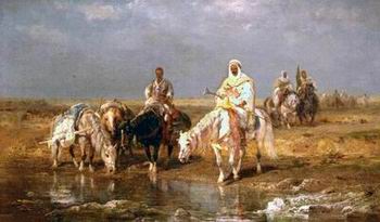 Arab or Arabic people and life. Orientalism oil paintings  361